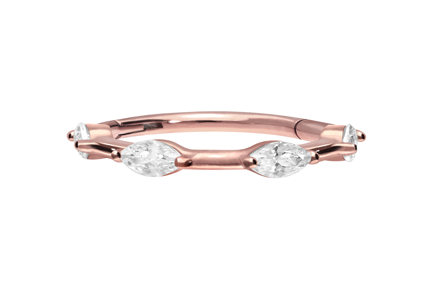 Chirurgenstahl Segmentring Clicker Piercing EINGEFASSTE KRISTALLE